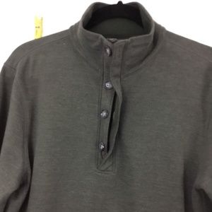 Banana Republic Men's Pull Over Gray Button and 1/
